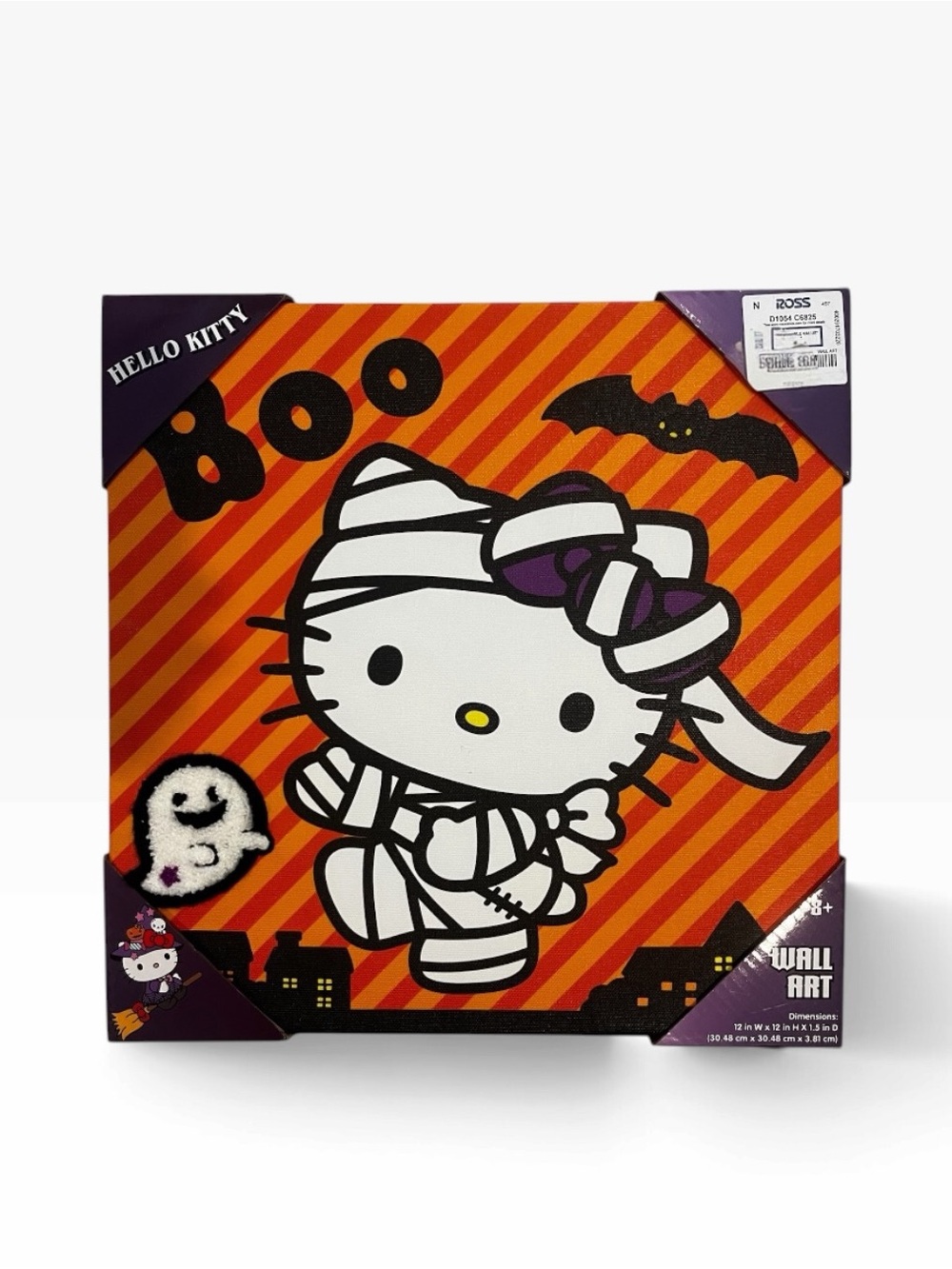 Hello Kitty Halloween Mummy Wall Art Canvas – 12 x 12 in